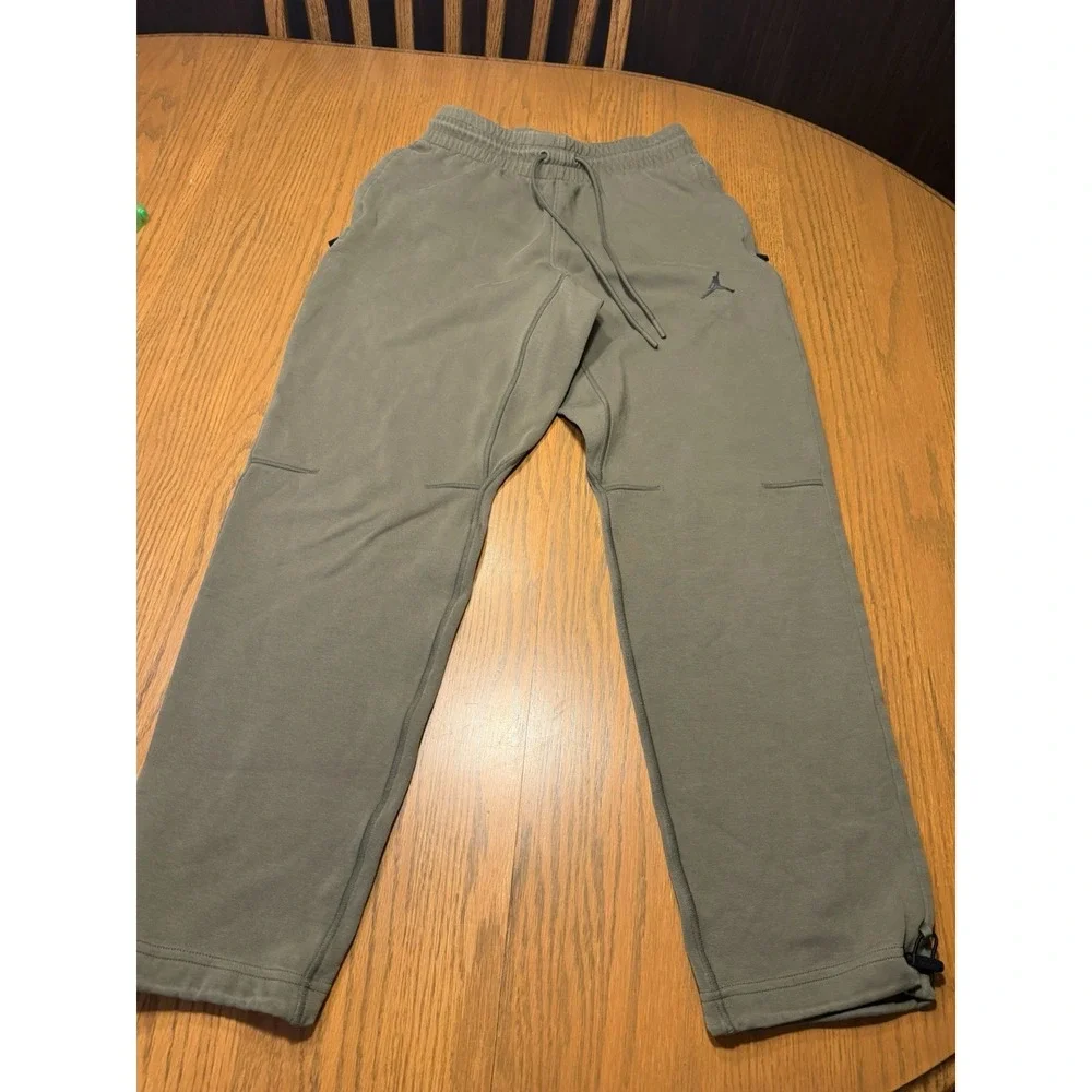 Jordan Sport Hoop Fleece Men's Dri-FIT Pants Green. Small